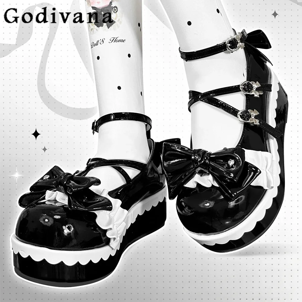 Lolita Shoes Japanese Kawaii Platform Summer Buckle Strap Heels Pumps Bowknot Cute Pink Women Casual Shoe
Lolita Shoes Japanese Kawaii Platform Summer Buckle Strap Heels Pumps Bowknot Cute Pink Women Casual Shoe