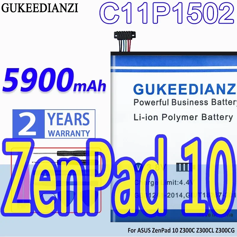 Аккумулятор GUKEEDIANZI большой емкости C11P1502, 5900 мАч для ASUS ZenPad 10 Z300C Z300CL Z300CG, аккумуляторы для планшетов
Аккумулятор GUKEEDIANZI большой емкости C11P1502, 5900 мАч для ASUS ZenPad 10 Z300C Z300CL Z300CG, аккумуляторы для планшетов