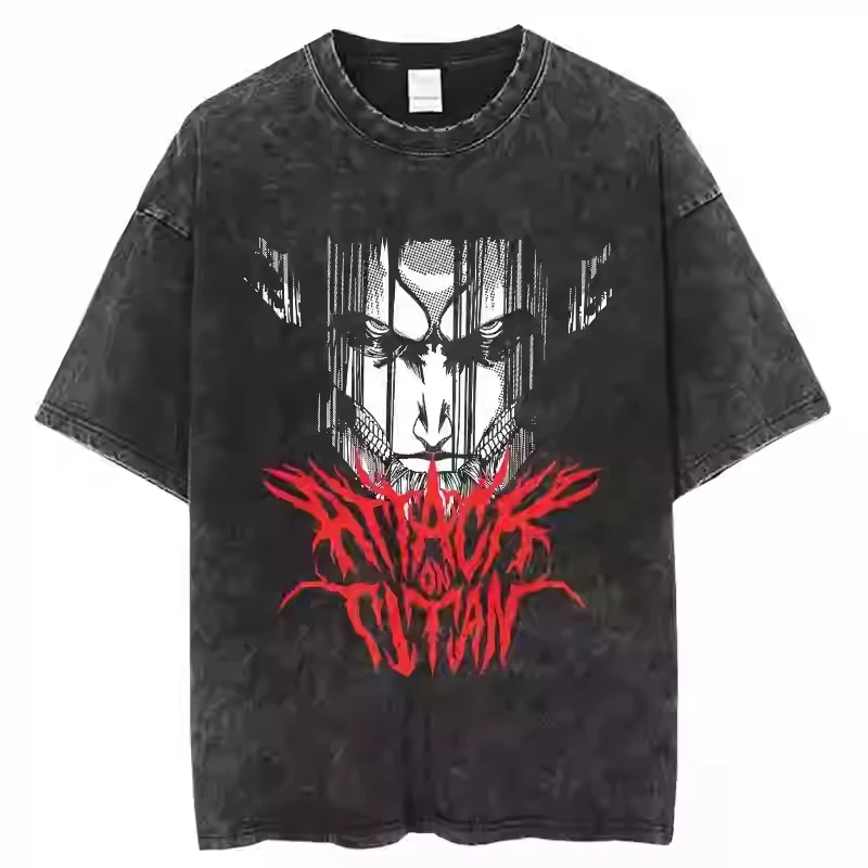 2025 Attack on Titan Retro Wash To Do Printed T-shirt Short-sleeved Top Street Neutral Attack Giant High-quality Luxury Brand
2025 Attack on Titan Retro Wash To Do Printed T-shirt Short-sleeved Top Street Neutral Attack Giant High-quality Luxury Brand