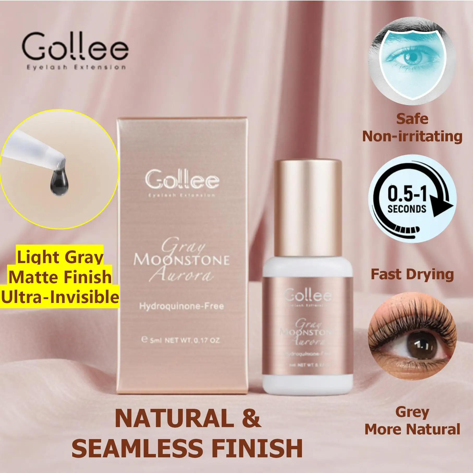 Клей для наращивания ресниц GOLLEE Low Fumes Gray, быстросохнущий (0,5-1 сек), стойкость 6-8 недель, безопасный, гипоаллергенный, сертифицирован SGS.
Клей для наращивания ресниц GOLLEE Low Fumes Gray, быстросохнущий (0,5-1 сек), стойкость 6-8 недель, безопасный, гипоаллергенный, сертифицирован SGS.