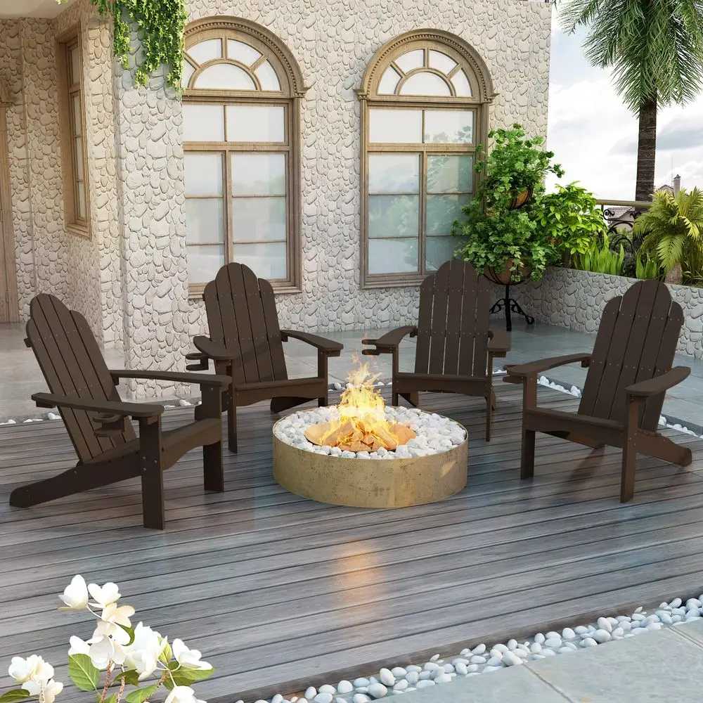 HDPS Adirondack Chairs Set, Fire Pit Outdoor Chair Weather Resistant with Cup Holder, Modern Plastic Chair Plastic for Patio, D
HDPS Adirondack Chairs Set, Fire Pit Outdoor Chair Weather Resistant with Cup Holder, Modern Plastic Chair Plastic for Patio, D