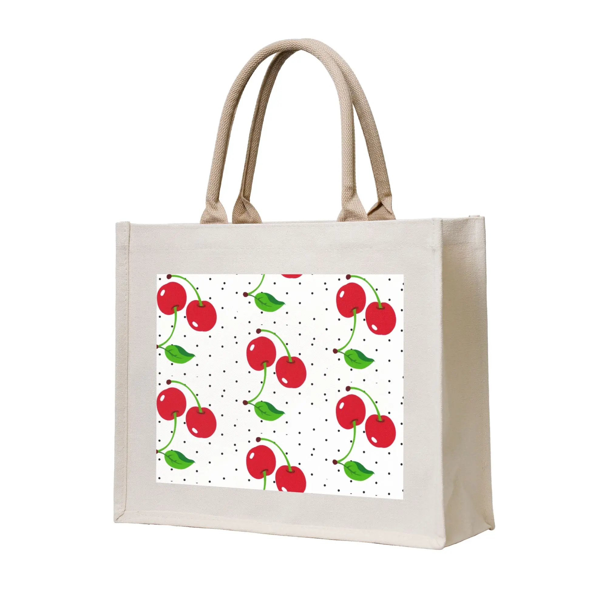 Glossy Red Cherries on Dotted White Groceries Shopping Bags Cute Shopper Shoulder Tote Bags Big Capacity Portable Handbag
Glossy Red Cherries on Dotted White Groceries Shopping Bags Cute Shopper Shoulder Tote Bags Big Capacity Portable Handbag