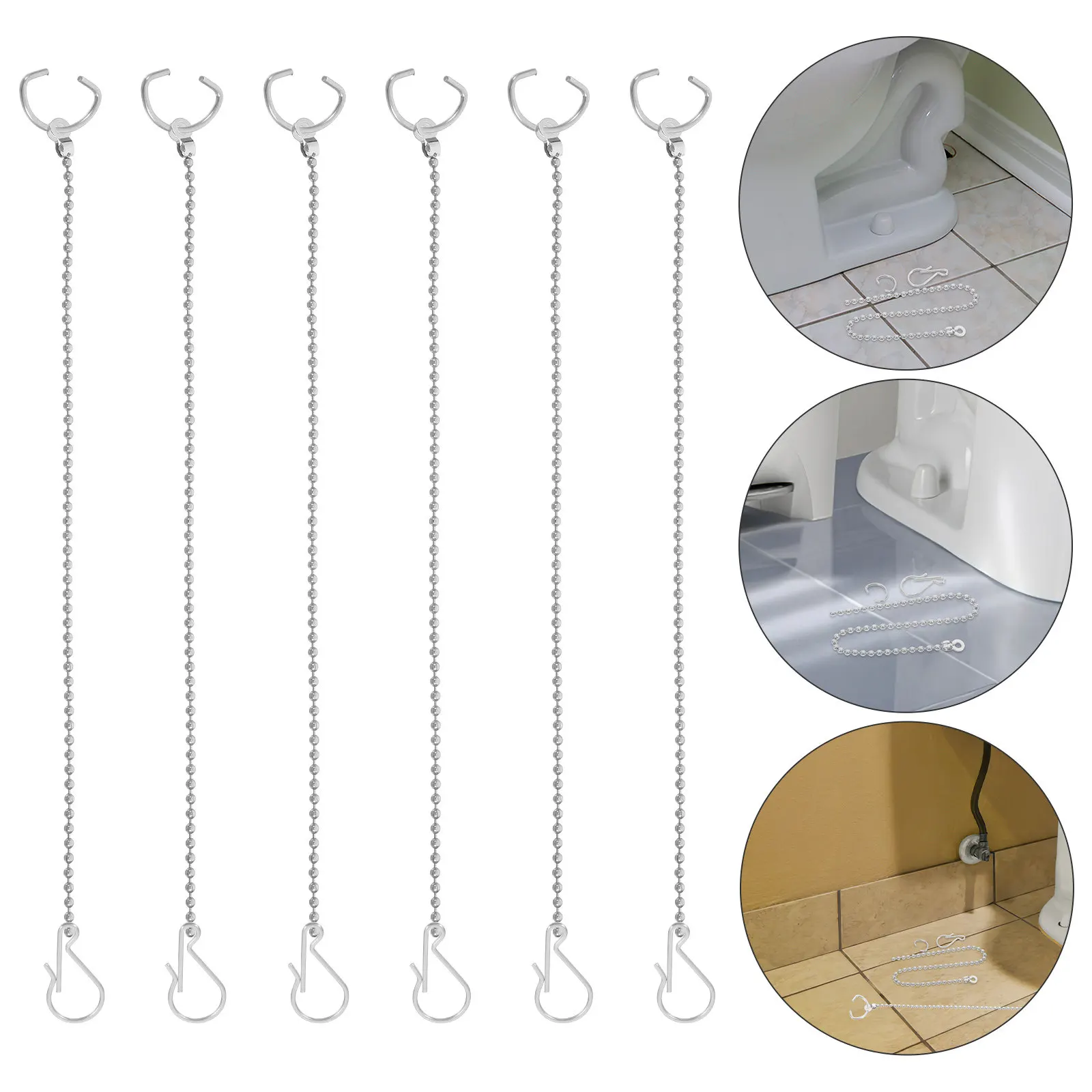 6Pcs Flapper Chain Stainless Steel Replacement Chain for Tank Flapper Connection Versatile