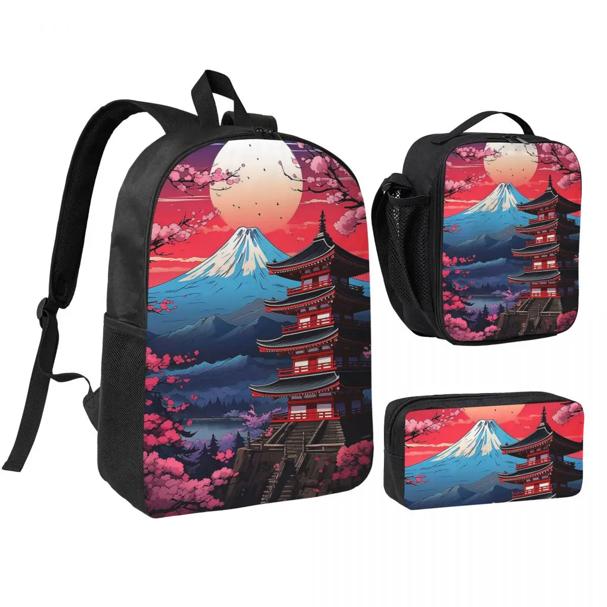 Japan Sakura Cherry Blossoms With A Red Rising Sun Backpack BookBag School Bag Shoulder Bags 3ps Insulated Lunch Bag Pencil Case
Japan Sakura Cherry Blossoms With A Red Rising Sun Backpack BookBag School Bag Shoulder Bags 3ps Insulated Lunch Bag Pencil Case