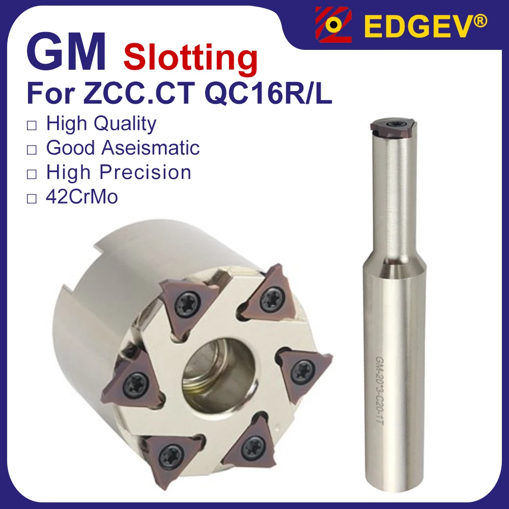 EDGEV GM Sloting Milling Cutter,Shallow Groove Cutter Bar 20-55mm,Slot Cutter Router Bit,Metal Slotting Holder For QC16 Insert
EDGEV GM Sloting Milling Cutter,Shallow Groove Cutter Bar 20-55mm,Slot Cutter Router Bit,Metal Slotting Holder For QC16 Insert