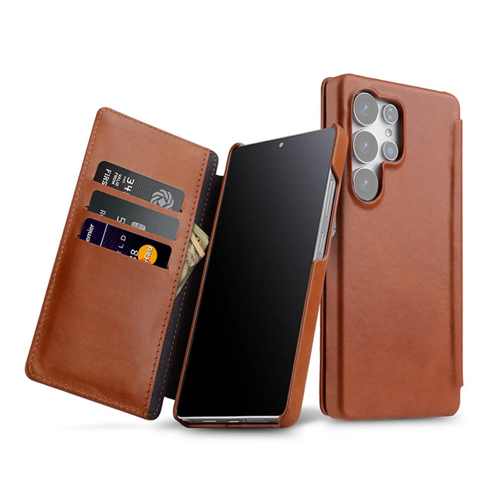 For Samsung Galaxy S25 Ultra Genuine Cowhide Leather Flip Case Magnetic Card Slots RFID Blocking Shockproof
For Samsung Galaxy S25 Ultra Genuine Cowhide Leather Flip Case Magnetic Card Slots RFID Blocking Shockproof