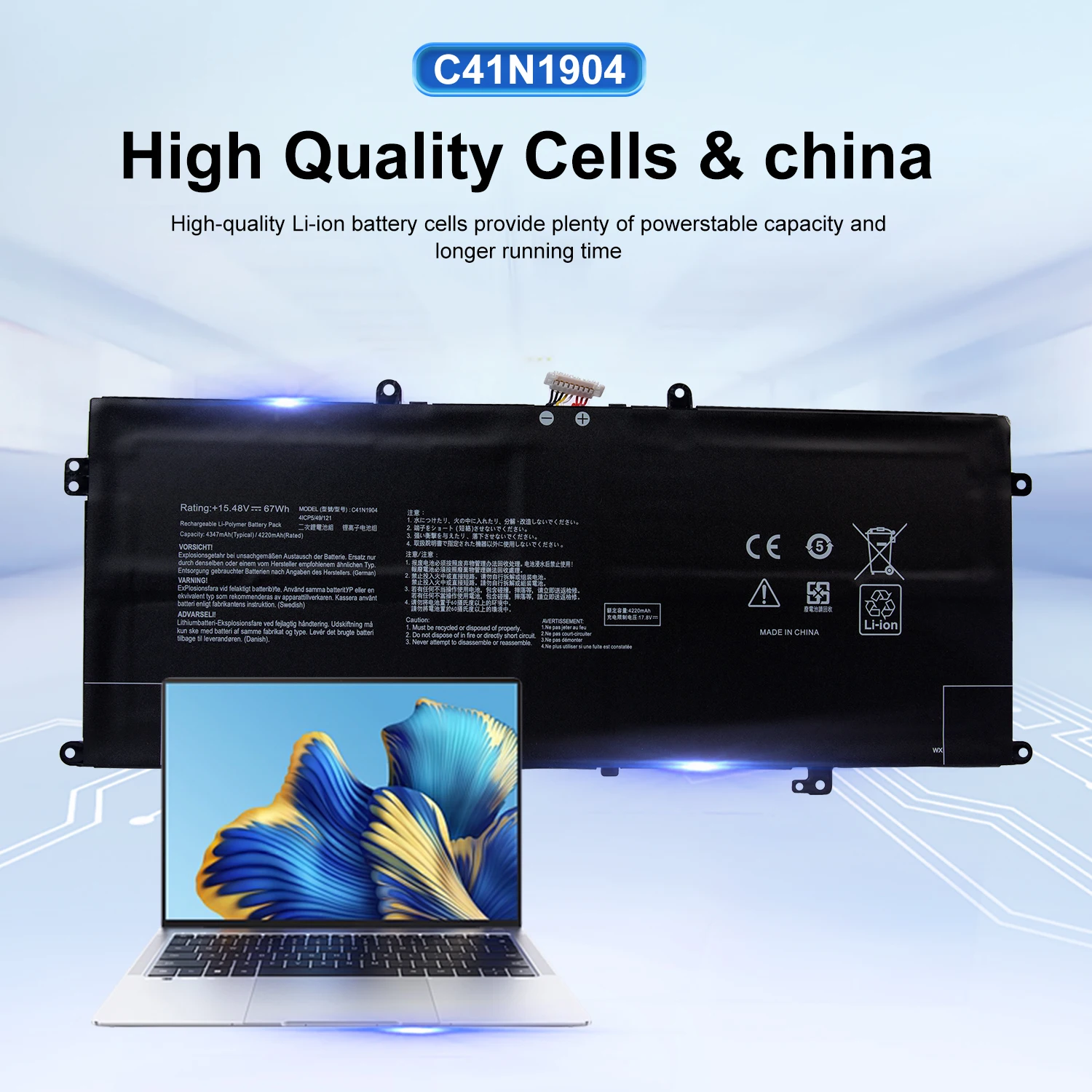 AUSSYC41N1904 Battery for ASUS ZenBook 14 UX425UA UM425IA UX425EA UX425JA BX325JA UX325EA C41N1904-1 + 24-Month warranty
AUSSYC41N1904 Battery for ASUS ZenBook 14 UX425UA UM425IA UX425EA UX425JA BX325JA UX325EA C41N1904-1 + 24-Month warranty