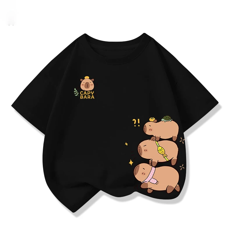Summer 2025 New Capibala T-shirt Short Sleeved Girls' Half Sleeved Children's Clothing Pure Cotton Boys' Summer Top
Summer 2025 New Capibala T-shirt Short Sleeved Girls' Half Sleeved Children's Clothing Pure Cotton Boys' Summer Top