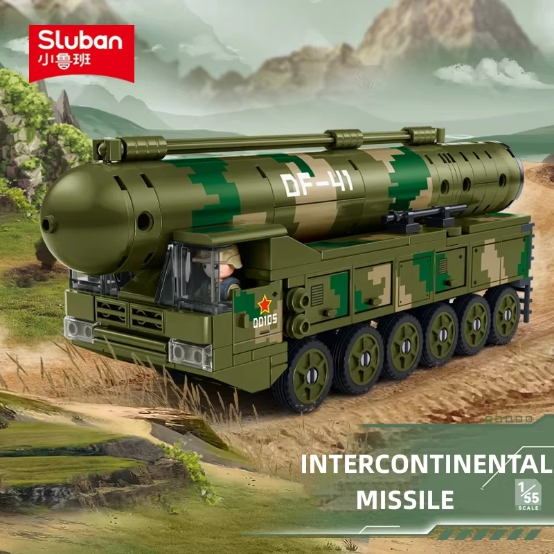 Sluban 2025 Moden, высокотехнологичные военные гиперсоновые ракетные строительные блоки, стратегическое ударное оружие, ICBM, кирпичи, модель игрушки, подарочный набор
Sluban 2025 Moden, высокотехнологичные военные гиперсоновые ракетные строительные блоки, стратегическое ударное оружие, ICBM, кирпичи, модель игрушки, подарочный набор