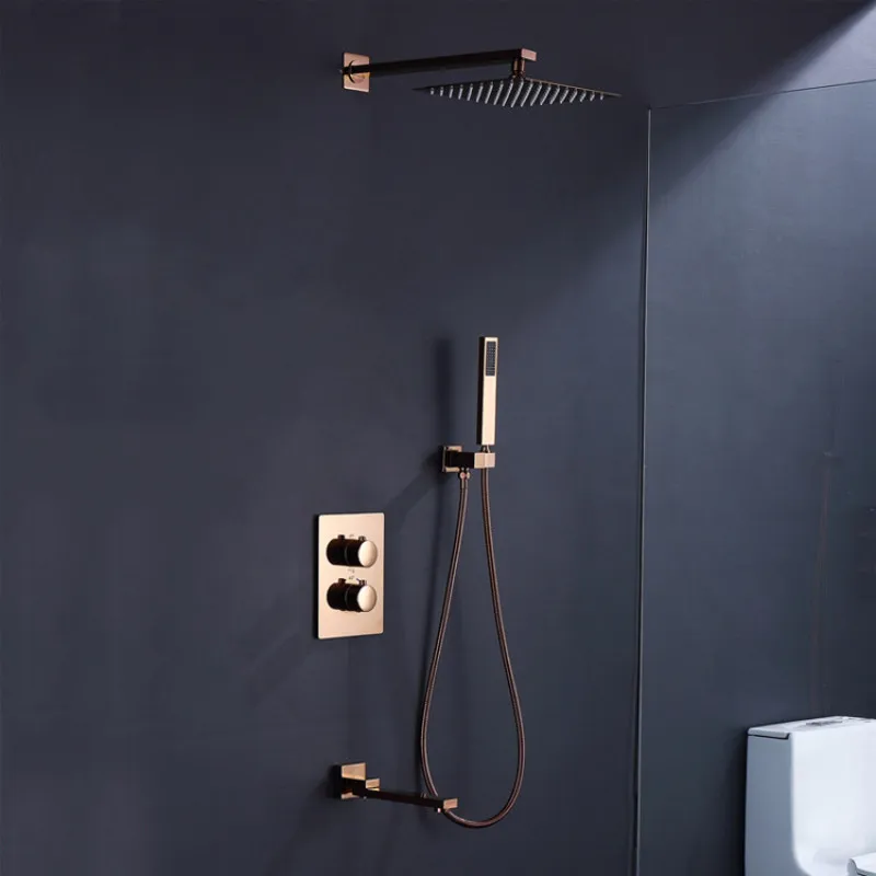 Rose gold bathroom shower faucet
Rose gold bathroom shower faucet
