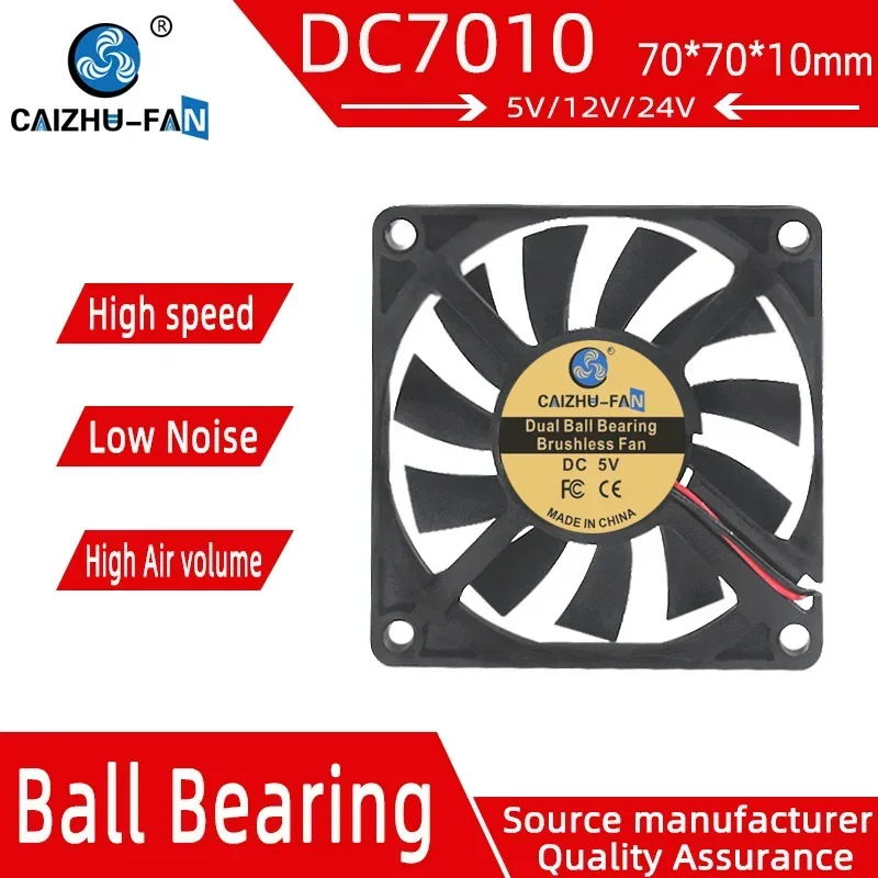 CAIZHU-FAN Новый бесшумный DC7010 70*70*10 мм 7 см/см 5 v12v24v корпус маршрутизатора охлаждающие вентиляторы
CAIZHU-FAN Новый бесшумный DC7010 70*70*10 мм 7 см/см 5 v12v24v корпус маршрутизатора охлаждающие вентиляторы