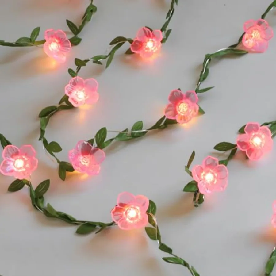 Cherry Blossom Decor Flower String Lights Vines with Fairy Lights Christmas 30 LED Copper with Remote Control Battery Operated
Cherry Blossom Decor Flower String Lights Vines with Fairy Lights Christmas 30 LED Copper with Remote Control Battery Operated
