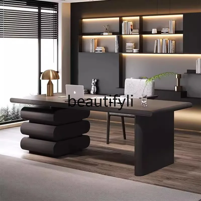Italian light luxury solid wood desk home living room study computer workbench desk
Italian light luxury solid wood desk home living room study computer workbench desk