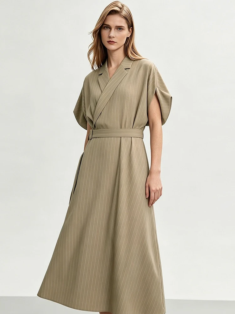 Amii Striped Women's Dress 2026 Summer New Lapel Dolman Short Sleeve Waist Belt Office Casual Long Dress For Women 12652056
Amii Striped Women's Dress 2026 Summer New Lapel Dolman Short Sleeve Waist Belt Office Casual Long Dress For Women 12652056