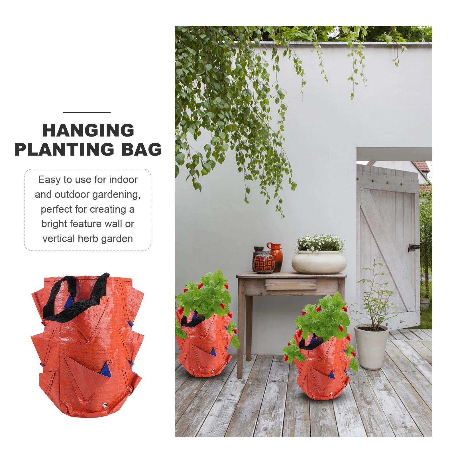 Strawberry Grow Bags Plant Container Hanging Wall Planter Multi-Pockets Nursery Bag Space Saving Indoor Outdoor Gardening
Strawberry Grow Bags Plant Container Hanging Wall Planter Multi-Pockets Nursery Bag Space Saving Indoor Outdoor Gardening