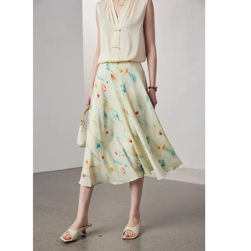 Silk f Skirt Women's Versatile High Waist Ultra Thin Summer Season Faionable Small Size Suitable All Ocns
Silk f Skirt Women's Versatile High Waist Ultra Thin Summer Season Faionable Small Size Suitable All Ocns