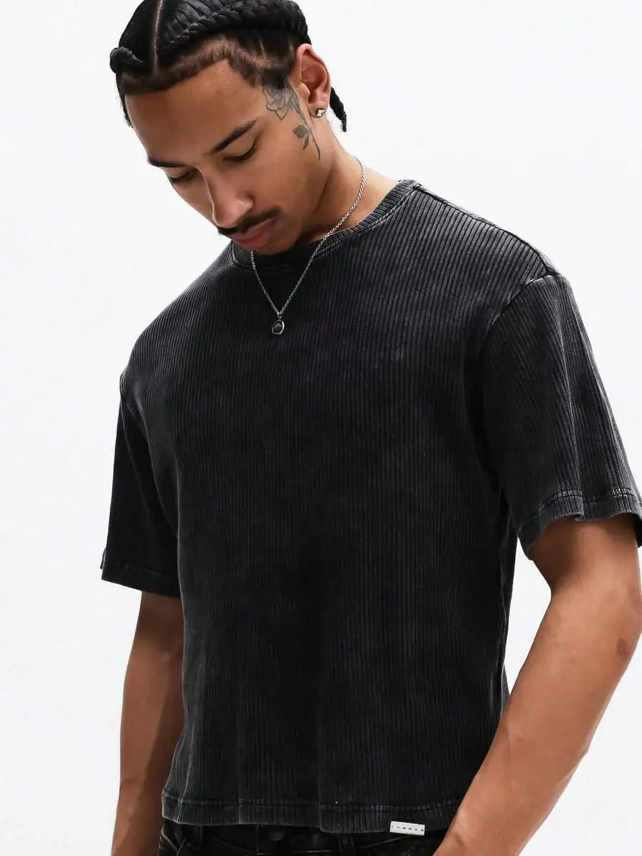 Ribbed Cotton Oversized Crew Neck Short Sleeve Tee For Casual Street Style Spring Summer Wear
Ribbed Cotton Oversized Crew Neck Short Sleeve Tee For Casual Street Style Spring Summer Wear