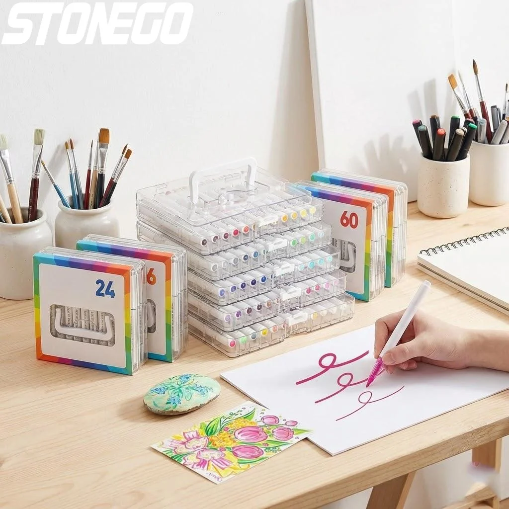 24/36/48/60 Color Soft Tip Fast Drying No Bleed Ink Art Supplies for Painting Ceramic Wood Fabric DIY Crafts
24/36/48/60 Color Soft Tip Fast Drying No Bleed Ink Art Supplies for Painting Ceramic Wood Fabric DIY Crafts