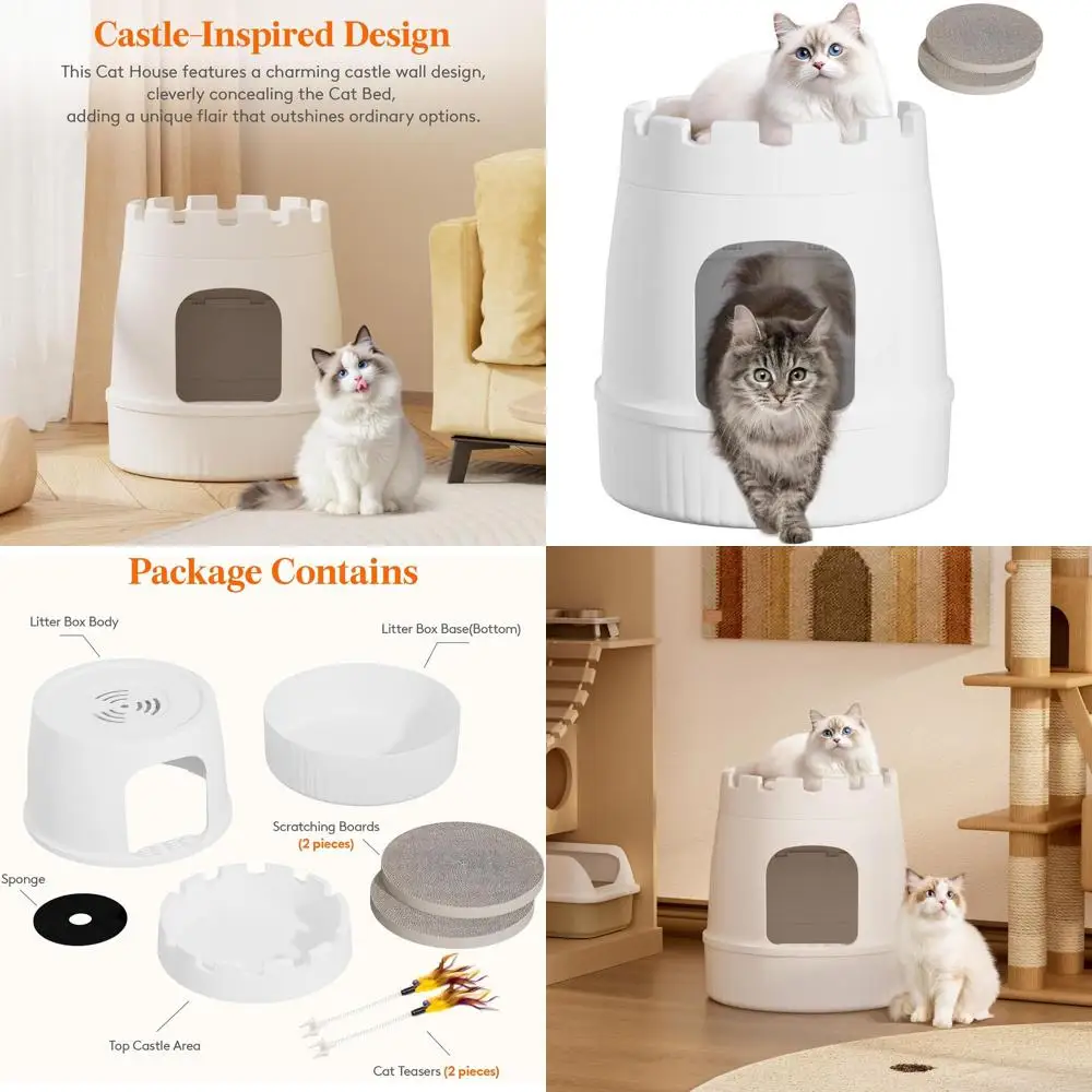 Большой белый домик для кошек с когтеточкой и лежанкой-пещерой для гостиной или спальни
Большой белый домик для кошек с когтеточкой и лежанкой-пещерой для гостиной или спальни