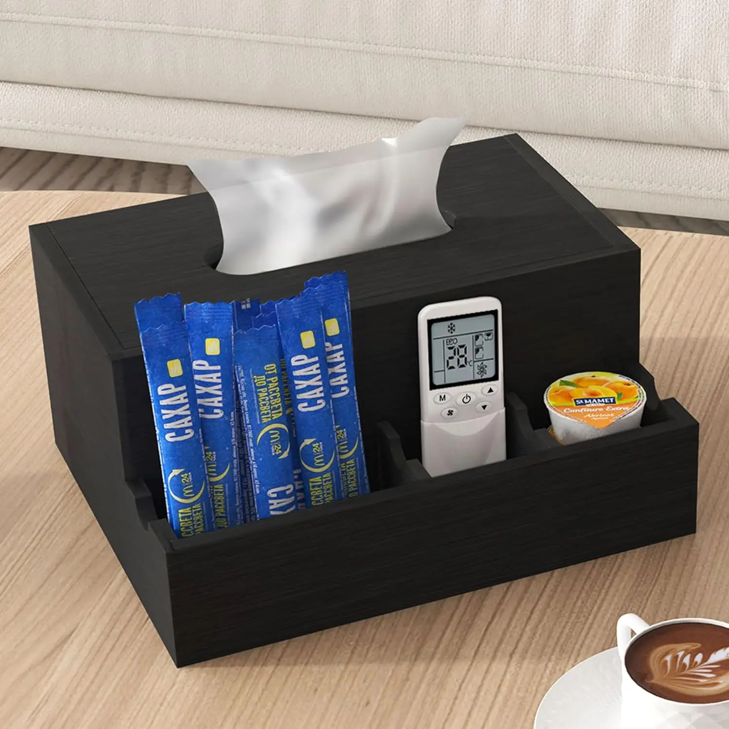 Tissue Box Cover Holder- Black Bamboo Rectangular Multifunction Nightstand Organizer Tissue Storage Box for Bedroom, Bathroom, O
Tissue Box Cover Holder- Black Bamboo Rectangular Multifunction Nightstand Organizer Tissue Storage Box for Bedroom, Bathroom, O