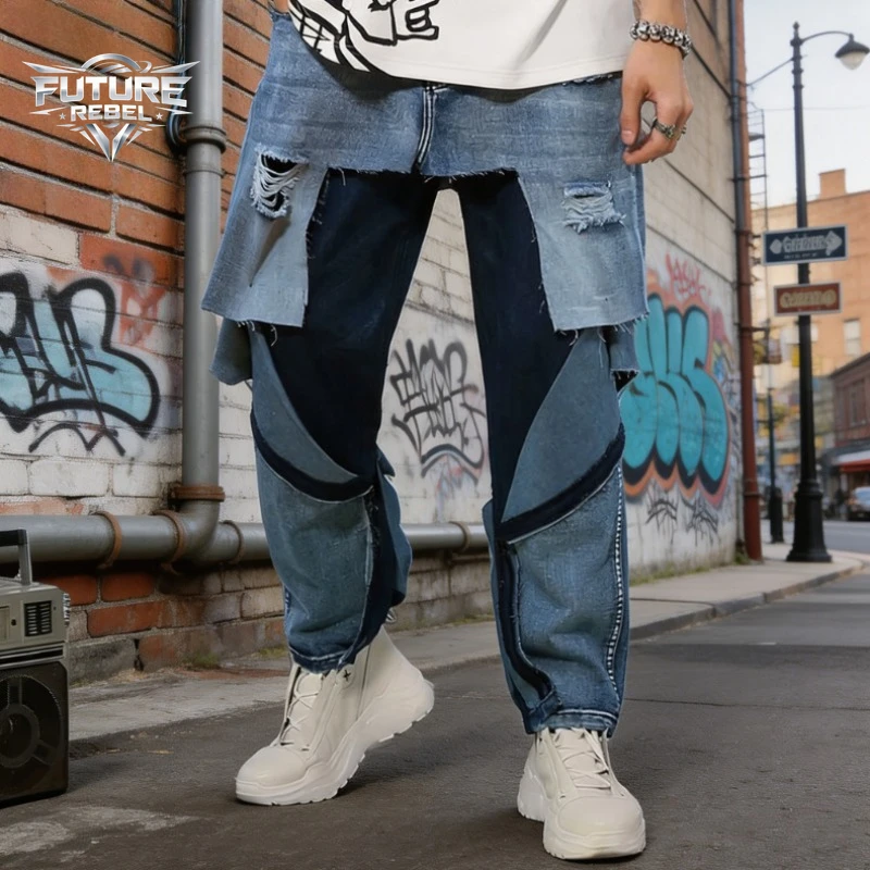 New Luxury Patchwork Distressed Jeans Men Y2K Streetwear Color Block Layered Denim Pants Hip Hop Harajuku Grunge Trousers Unisex
New Luxury Patchwork Distressed Jeans Men Y2K Streetwear Color Block Layered Denim Pants Hip Hop Harajuku Grunge Trousers Unisex