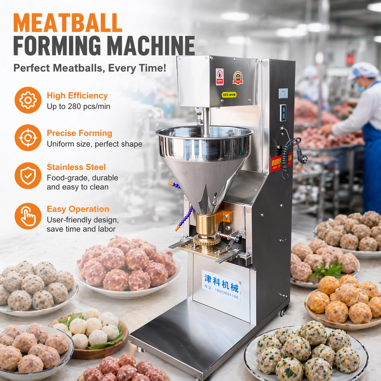 Multifunctional Meatball Maker Forming Machine for the Production of Various Fish Balls in Seafood Processing Plants
Multifunctional Meatball Maker Forming Machine for the Production of Various Fish Balls in Seafood Processing Plants