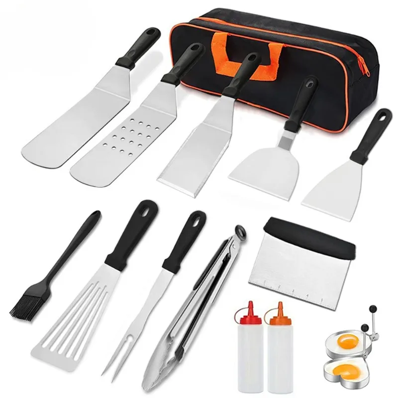 Camping BBQ Outdoor BBQ Tool Set Stainless Steel Spatula BBQ Cuisine Spatula Combination Grill Set
Camping BBQ Outdoor BBQ Tool Set Stainless Steel Spatula BBQ Cuisine Spatula Combination Grill Set