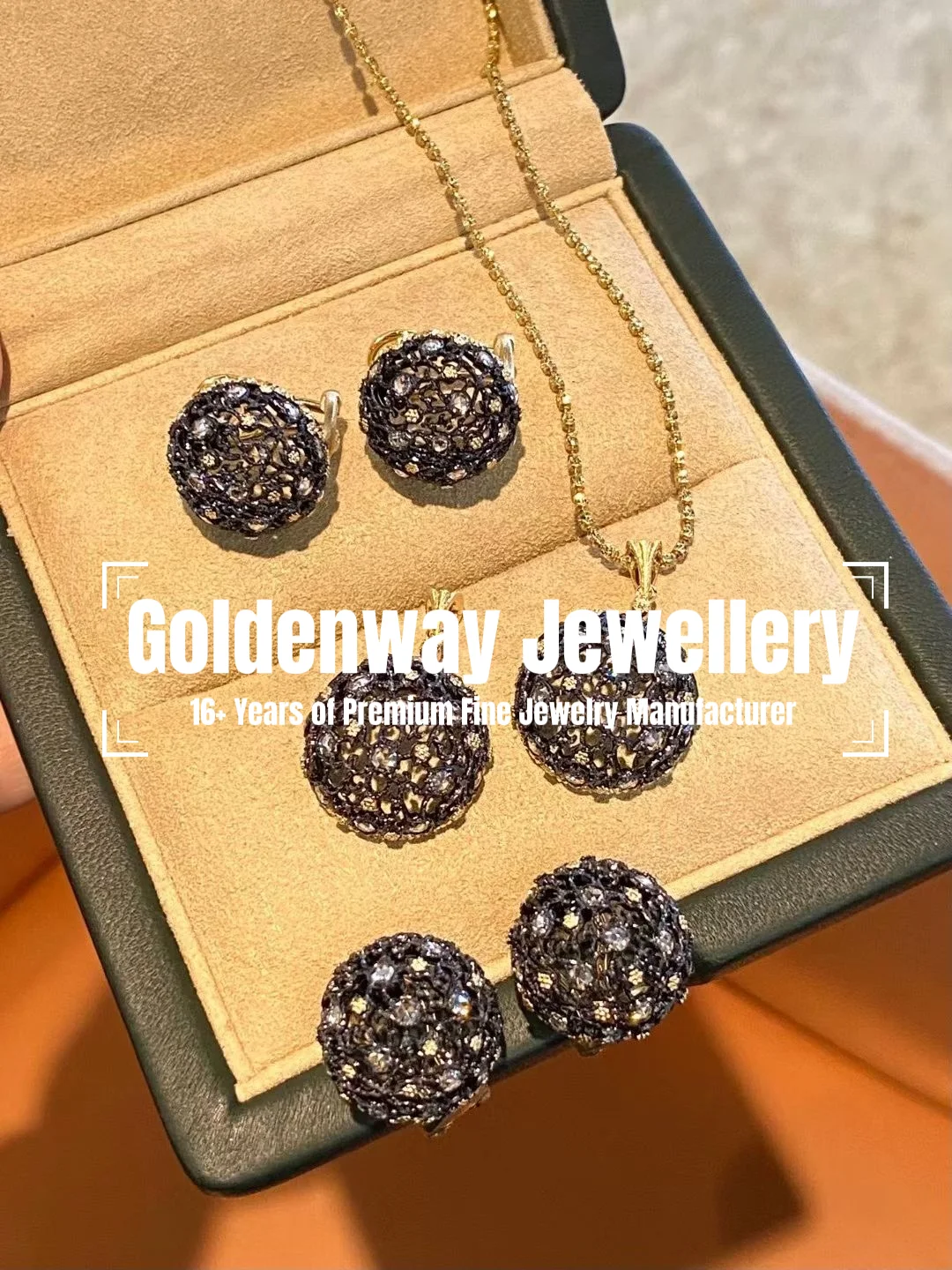 Goldenway Custom 925 Silver High Carbon/Lab-grown Diamond/Moissanite Black Gold Fine Jewelry Any Design Any Logo Any Gemstone
Goldenway Custom 925 Silver High Carbon/Lab-grown Diamond/Moissanite Black Gold Fine Jewelry Any Design Any Logo Any Gemstone