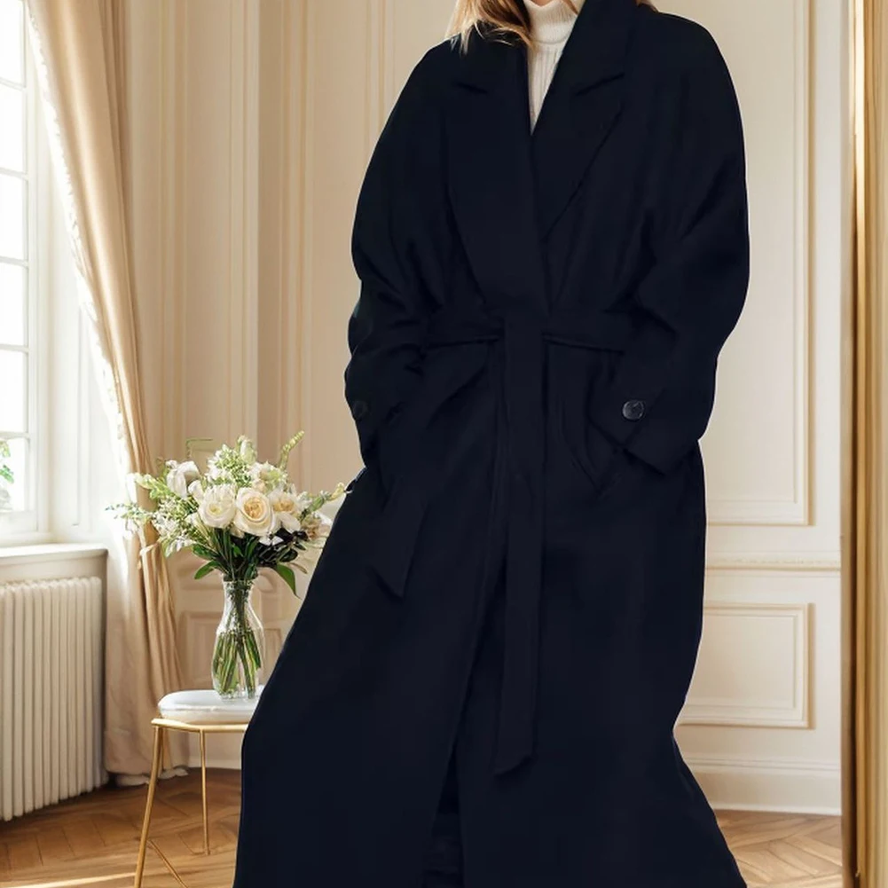 Casual Winter Coat Knee High Jacket Casual Autumn Look Black Casual Autumn Jacket Coat Brand New Woolen Coat Lapel Neckline Coat
Casual Winter Coat Knee High Jacket Casual Autumn Look Black Casual Autumn Jacket Coat Brand New Woolen Coat Lapel Neckline Coat
