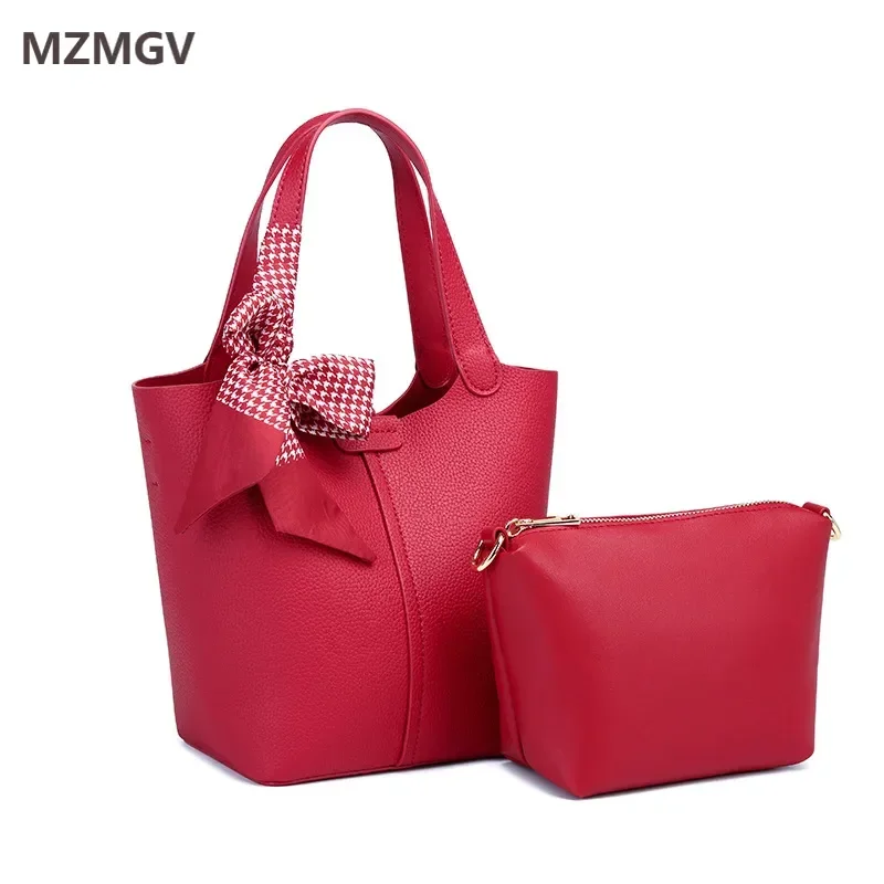 Meet You Classic Simple Bucket Bag for Women 2 Piece/set Soft PU Leather Material Ladies Handbag OL Daily Small Commuter Tote
Meet You Classic Simple Bucket Bag for Women 2 Piece/set Soft PU Leather Material Ladies Handbag OL Daily Small Commuter Tote