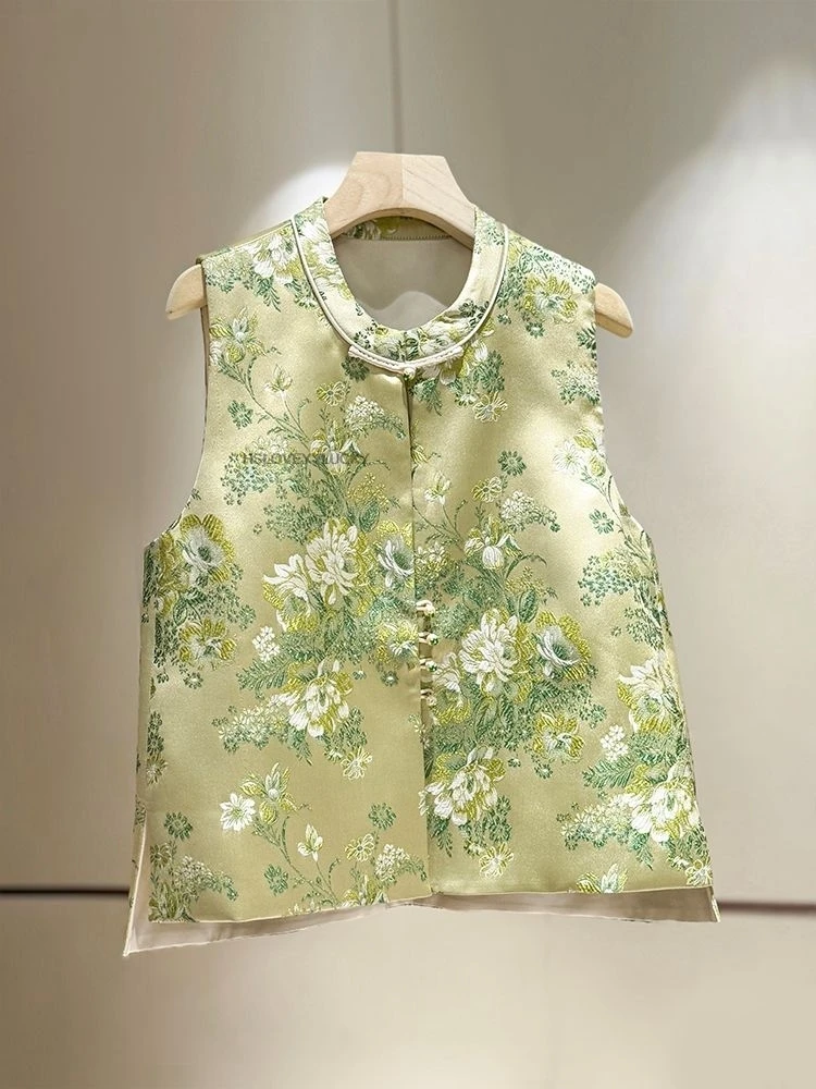 Embroidered New chinese-style Top Green Vest For Women Clothing Ethnic Style Embroidery Vintage Clothes Streetwear Coats
Embroidered New chinese-style Top Green Vest For Women Clothing Ethnic Style Embroidery Vintage Clothes Streetwear Coats