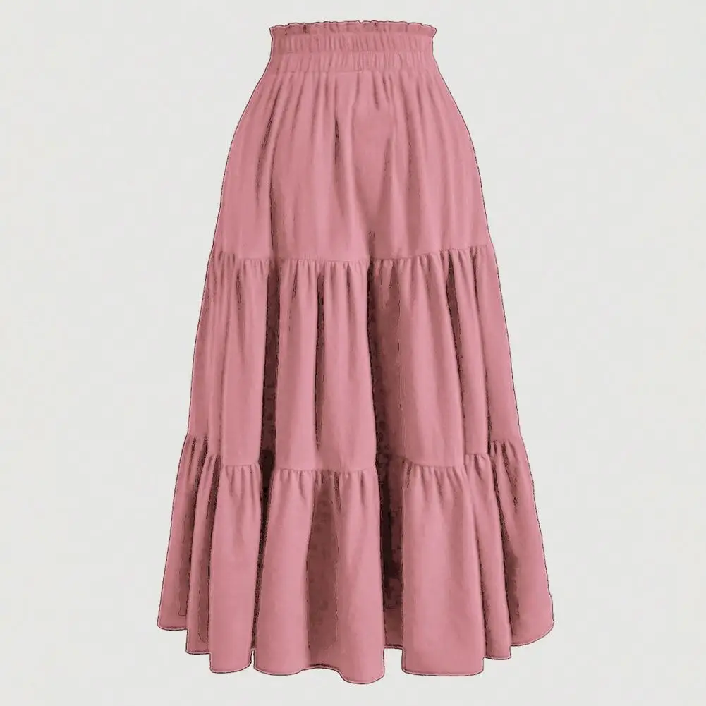 2026 Bohemian Style Women Skirt Elastic High Waist Bohemian Midi Skirt Drawstring Cake Skirt Solid Color A-Line Summer Skirts
2026 Bohemian Style Women Skirt Elastic High Waist Bohemian Midi Skirt Drawstring Cake Skirt Solid Color A-Line Summer Skirts