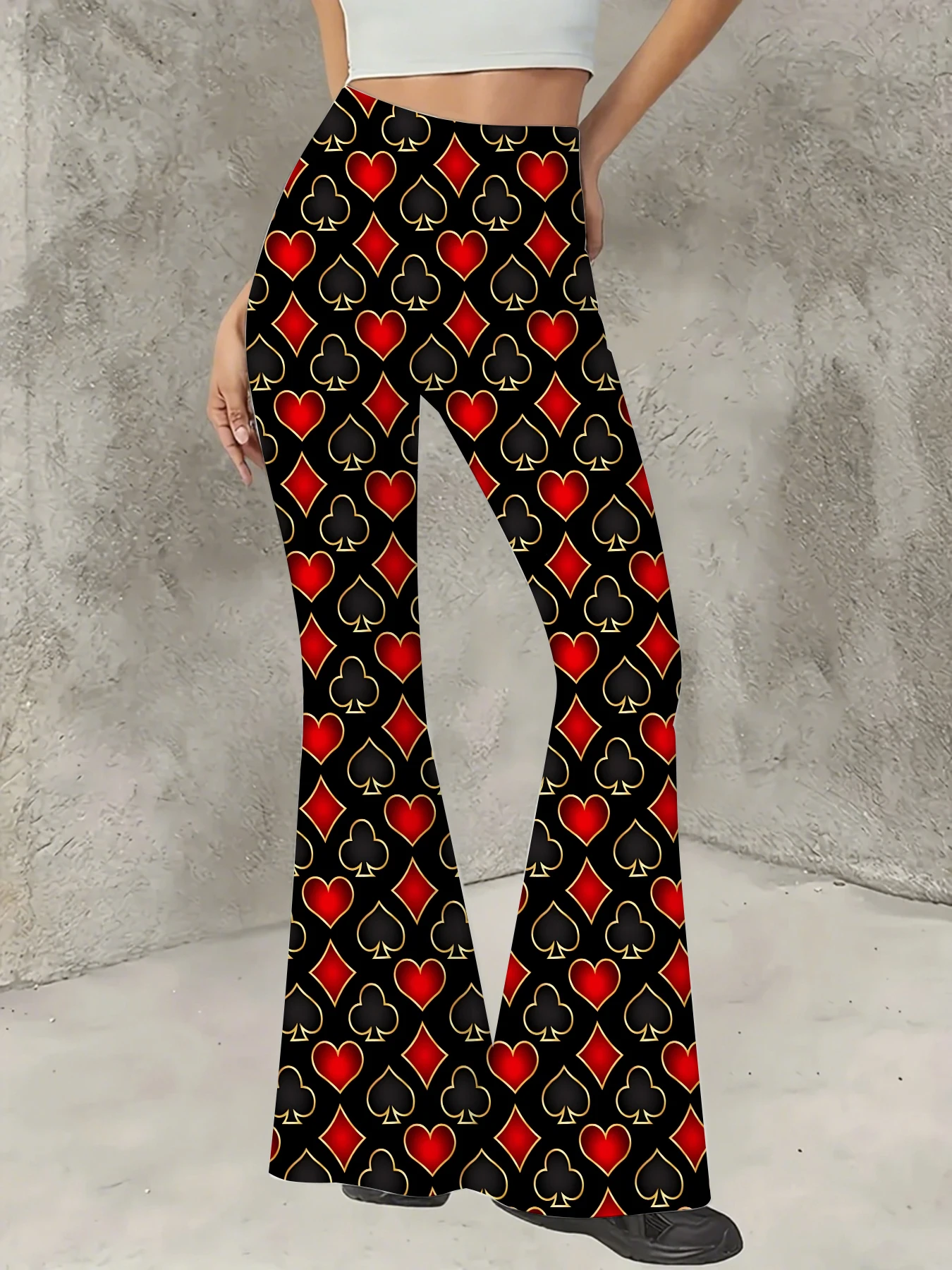 Women's Striped Print Flare Pants Loose Fit Knit Wide Leg Bell Bottom Trousers
Women's Striped Print Flare Pants Loose Fit Knit Wide Leg Bell Bottom Trousers