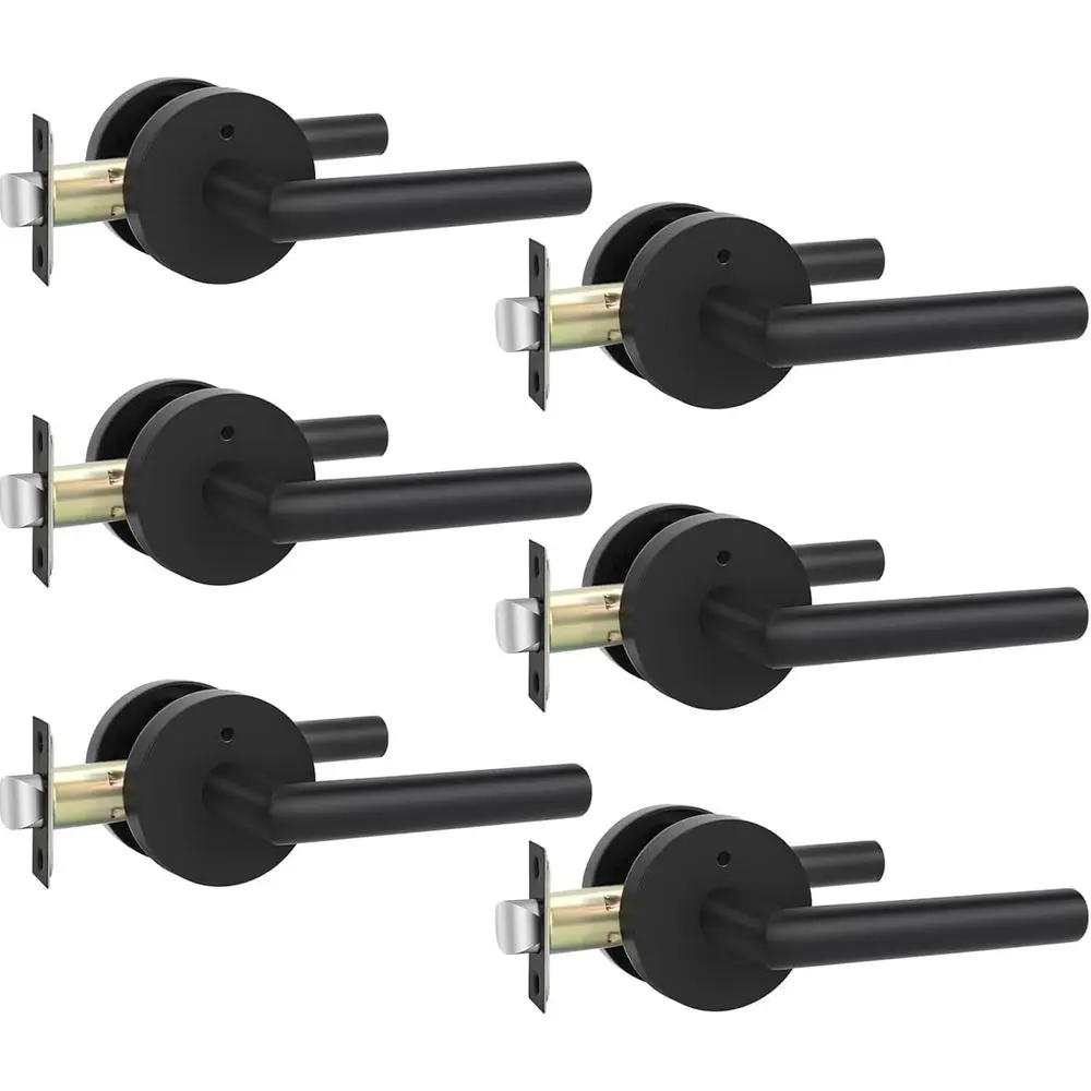 Дверные ручки для интерьера, матовые черные внутренние дверные ручки для конфиденциальности, сверхпрочный черный дверной рычаг из цинкового сплава для спальни и ванной комнаты
Дверные ручки для интерьера, матовые черные внутренние дверные ручки для конфиденциальности, сверхпрочный черный дверной рычаг из цинкового сплава для спальни и ванной комнаты