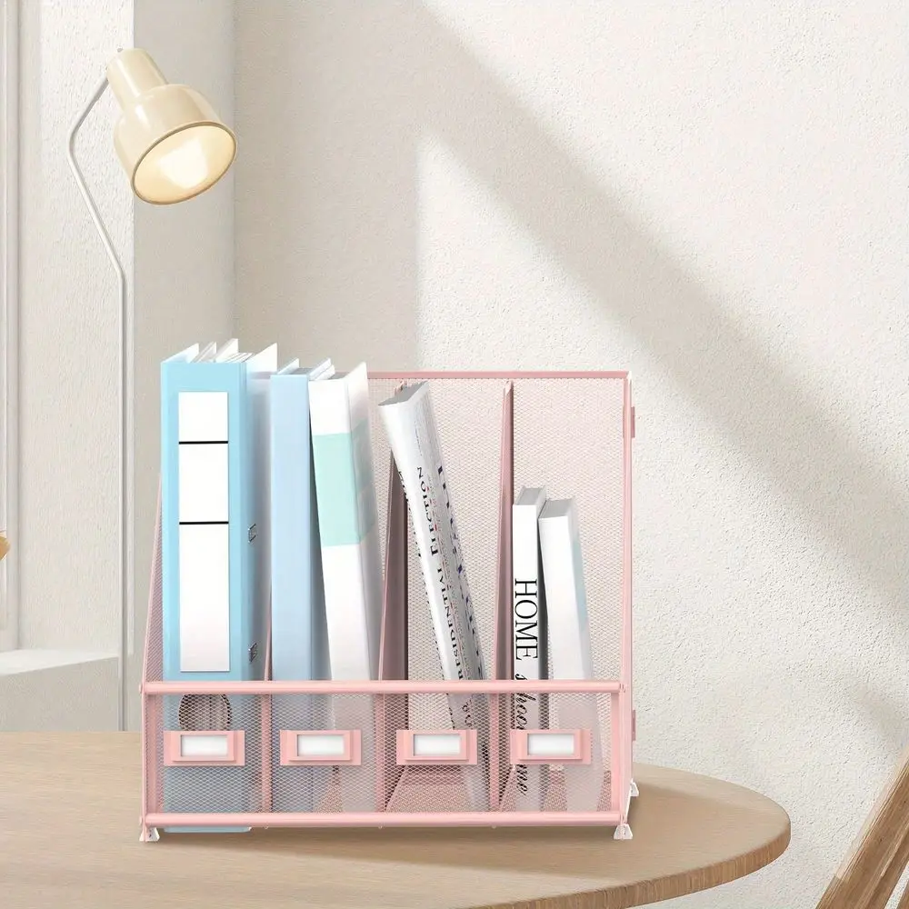 Magazine File Holder, Metal Desktop Organiser With 4 Compartments, Binder Holder, File Organiser For Office, Home And School
Magazine File Holder, Metal Desktop Organiser With 4 Compartments, Binder Holder, File Organiser For Office, Home And School
