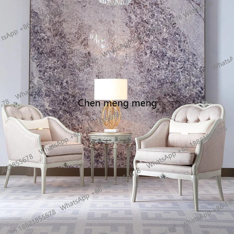 French light luxury court wood carving flower leather single sofa chair European leisure master chair
French light luxury court wood carving flower leather single sofa chair European leisure master chair