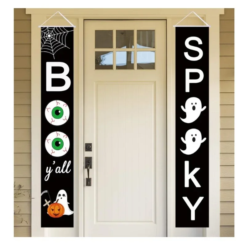 New 1 Pair of Decoration Halloween Couplets Outdoor Decoration Door Couplets Ghost Festival Halloween Hanging Flags Banners
New 1 Pair of Decoration Halloween Couplets Outdoor Decoration Door Couplets Ghost Festival Halloween Hanging Flags Banners