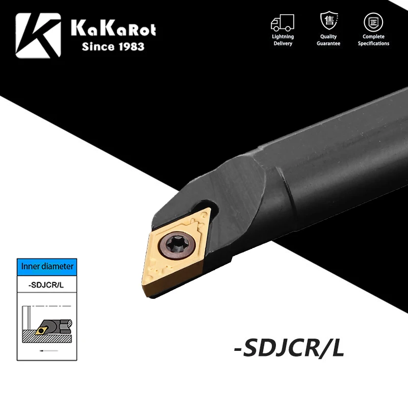 KaKarot Internal Turning Tool Holder S12M-SDJCR07 S16Q-SDJCR11 S20R-SDJCR11 Carbide Inserts DCMT07 DCMT11 Lathe Cutting Tool
KaKarot Internal Turning Tool Holder S12M-SDJCR07 S16Q-SDJCR11 S20R-SDJCR11 Carbide Inserts DCMT07 DCMT11 Lathe Cutting Tool