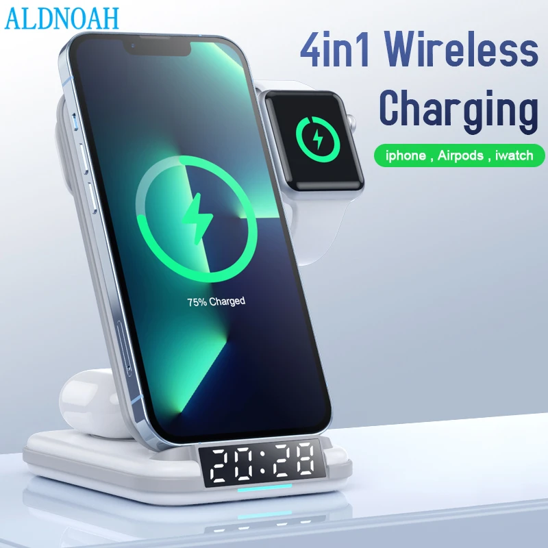 3 in 1 15W Fast Wireless Charger With Clock For iPhone 14 13 12 Pro 11 XS XR 8 iWatch 7 6 SE 5 4 AirPods Pro 2 Charging Bracket
3 in 1 15W Fast Wireless Charger With Clock For iPhone 14 13 12 Pro 11 XS XR 8 iWatch 7 6 SE 5 4 AirPods Pro 2 Charging Bracket