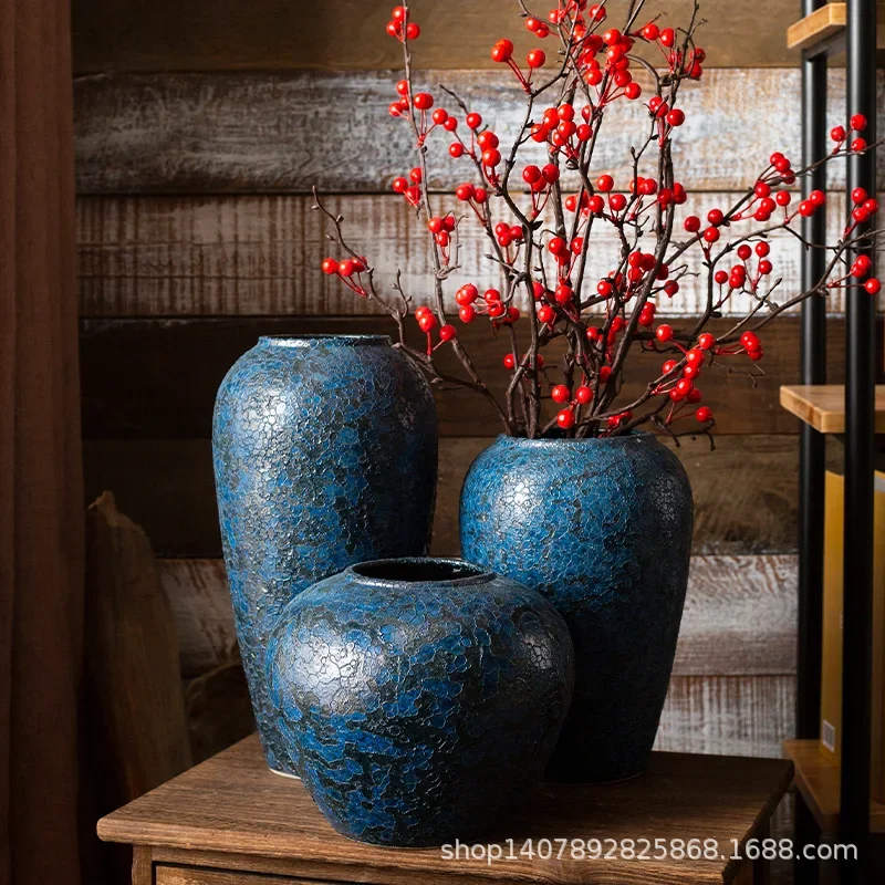 Handmade Ceramic Vase Flower Arrangement Water Raising Large Dried Flower Coarse Pottery Pot Home Decoration New
Handmade Ceramic Vase Flower Arrangement Water Raising Large Dried Flower Coarse Pottery Pot Home Decoration New