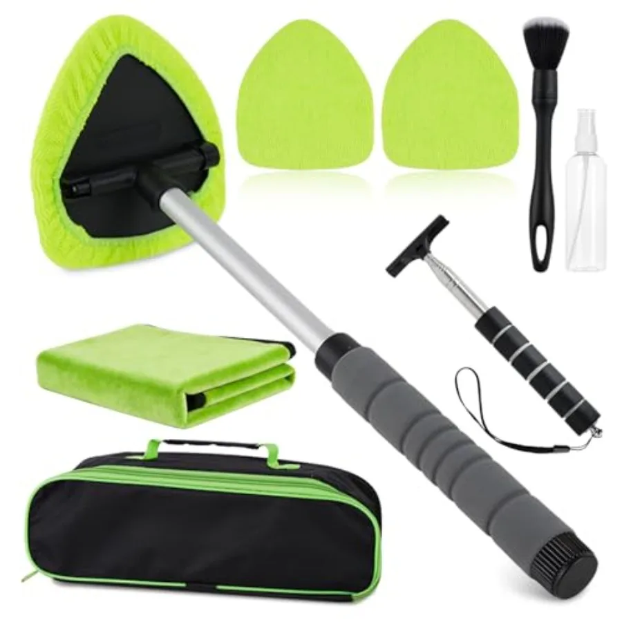7PCS Windshield Cleaner Tool, Car Windshield Cleaner Tool+Side Mirror Squeegee +3 Microfiber Pads+100ml Spray Bottle+1 Detailin
7PCS Windshield Cleaner Tool, Car Windshield Cleaner Tool+Side Mirror Squeegee +3 Microfiber Pads+100ml Spray Bottle+1 Detailin