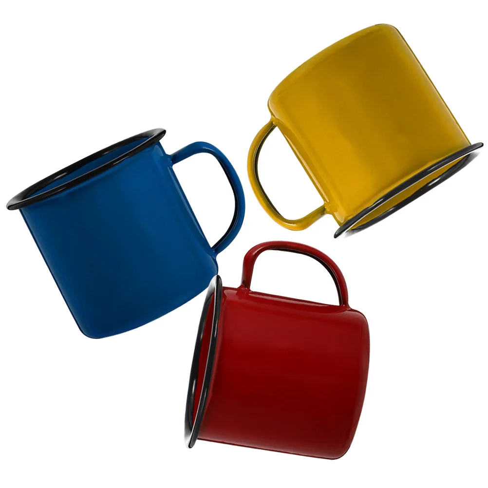 3pcs Colored Enamel Mug Vintage Tea Cups Tumbler Smooth Rim Comfortable Handle Juice Storage Milk Mugs Breakfast Water Cup
3pcs Colored Enamel Mug Vintage Tea Cups Tumbler Smooth Rim Comfortable Handle Juice Storage Milk Mugs Breakfast Water Cup