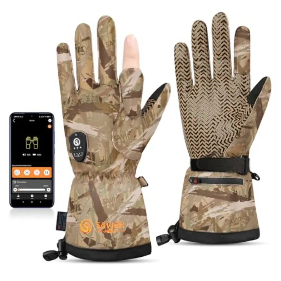 Heated Gloves for Hunting: 11H Type-C Camo Waterproof Electric Gloves, Black/Gray, Fast Heating Long Battery Life
Heated Gloves for Hunting: 11H Type-C Camo Waterproof Electric Gloves, Black/Gray, Fast Heating Long Battery Life