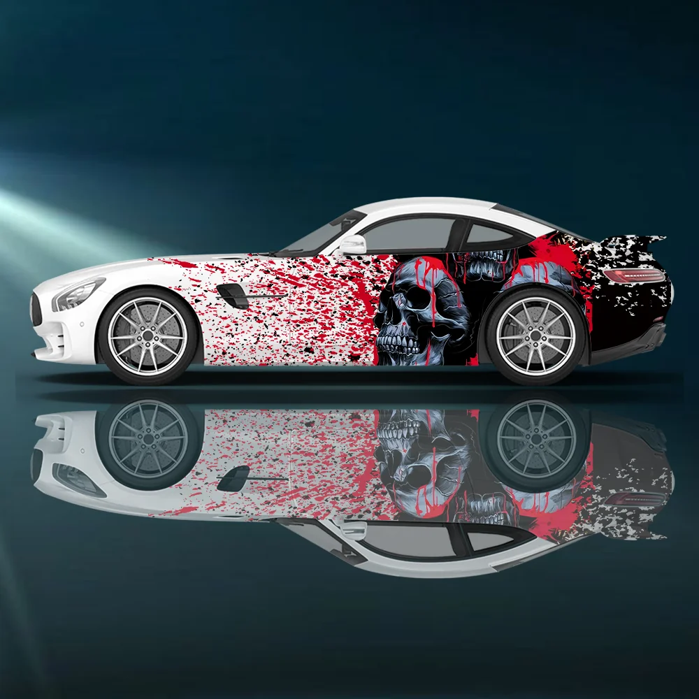 Skull Head Splattered with Blood Decor Car Side Sticker Vinyl Self-adhesive Paper Motorsport Paint Decal Suitable for Truck Suv
Skull Head Splattered with Blood Decor Car Side Sticker Vinyl Self-adhesive Paper Motorsport Paint Decal Suitable for Truck Suv
