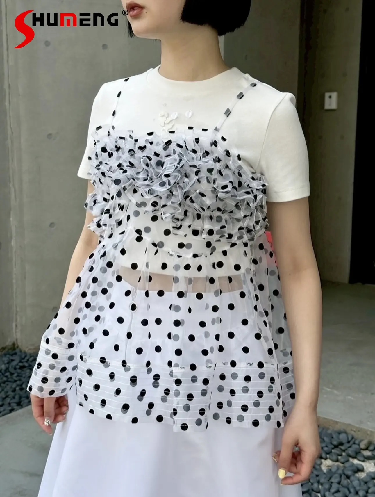 Japanese Fashion Sweet Polka Dot Lace Women's Camis Spring and Summer New Female Clothing Ladies Loose Casual Sleeveless Tops
Japanese Fashion Sweet Polka Dot Lace Women's Camis Spring and Summer New Female Clothing Ladies Loose Casual Sleeveless Tops