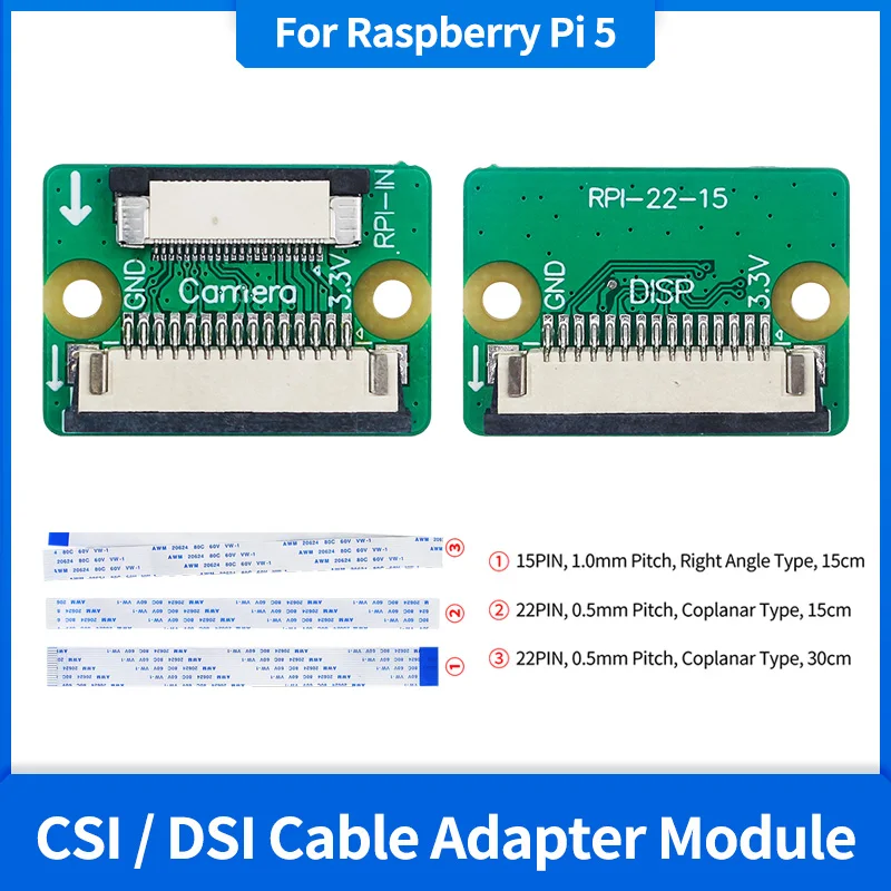 CSI DSI Converter for Raspberry Pi 5 DSI Display CSI Camera Interface 22 Pin to 15 Pin Cable Adapter Module for RPI 5 Pi5