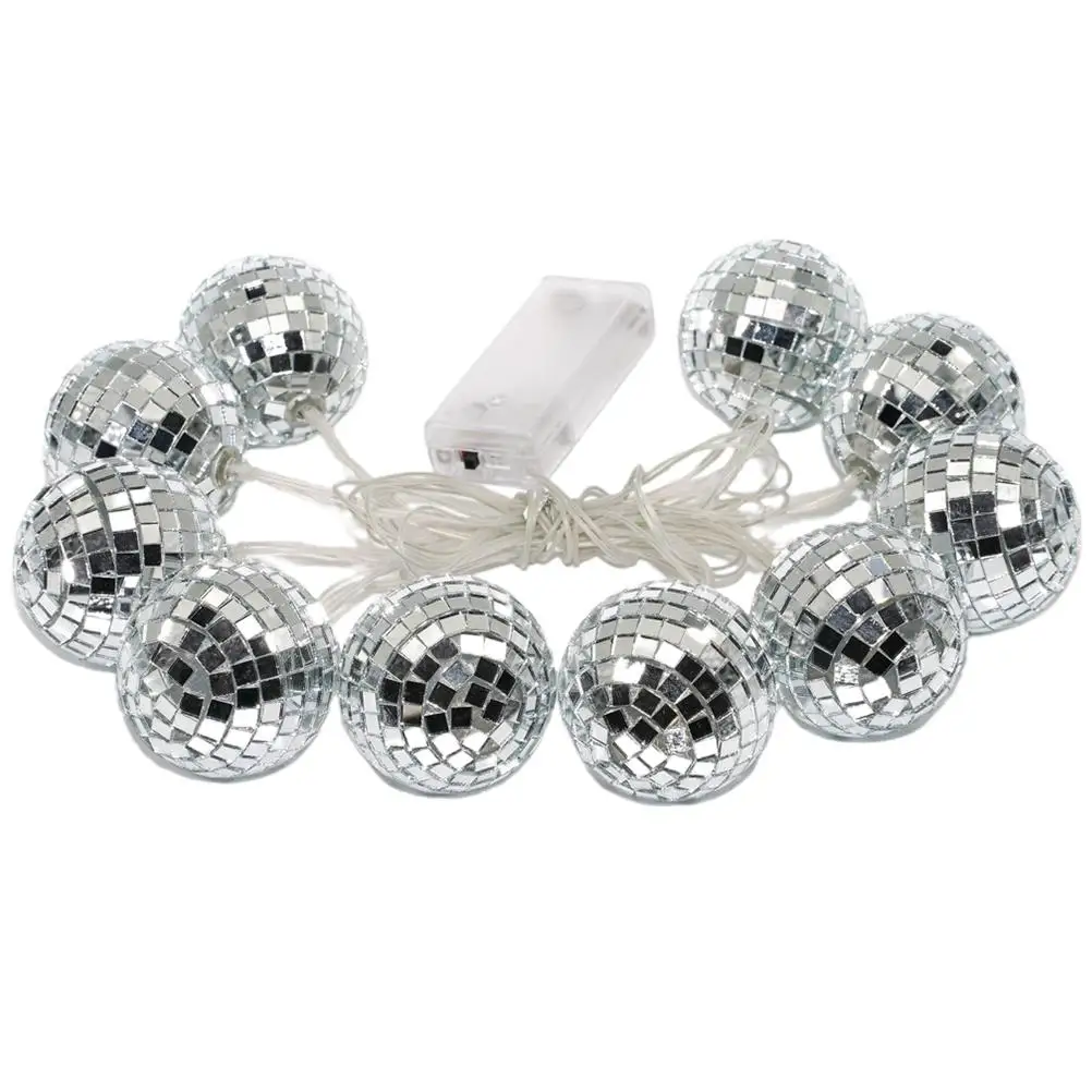 10 LED Mirror Ball String Lights Warm White 1 8m Decorative Glass Camping Accessories Party Wedding Home Garden Festive String
10 LED Mirror Ball String Lights Warm White 1 8m Decorative Glass Camping Accessories Party Wedding Home Garden Festive String