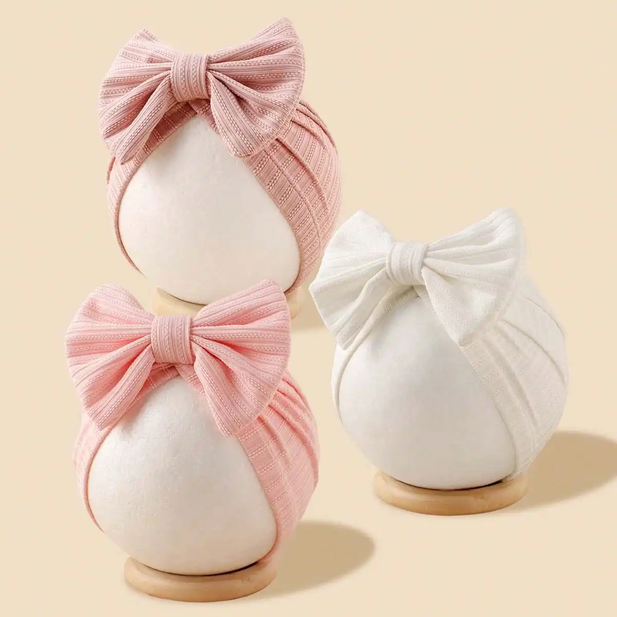 3Pcs/set Double Striped Bow Children's Headscarf Hat Solid Color High Elasticity Kid Hood Soft Skin Friendly Borderless Baby Hat
3Pcs/set Double Striped Bow Children's Headscarf Hat Solid Color High Elasticity Kid Hood Soft Skin Friendly Borderless Baby Hat