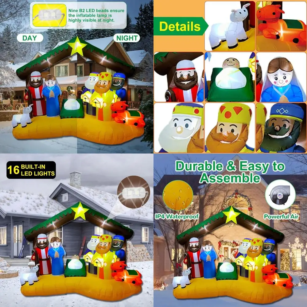 Рождественская сцена с светодиодной подсветкой, 8,8 фута, надувное рождественское украшение двора для праздников на открытом воздухе
Рождественская сцена с светодиодной подсветкой, 8,8 фута, надувное рождественское украшение двора для праздников на открытом воздухе