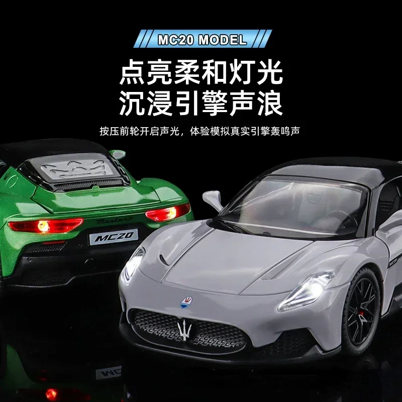 1:22 Maserati MC20 Sport Car Model Toy Alloy Diecast Metal Simulation Sound Light Vehicle Model Kid Toy Gift
1:22 Maserati MC20 Sport Car Model Toy Alloy Diecast Metal Simulation Sound Light Vehicle Model Kid Toy Gift